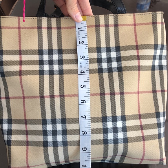 Burberry Tote Bag- Authentic- Check Pattern - Picture 10 of 11